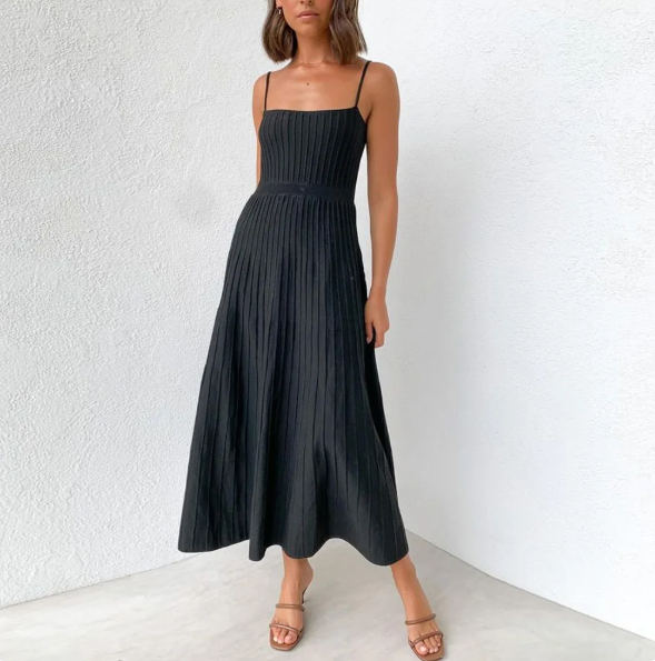 Leila Pleated Midi Dress