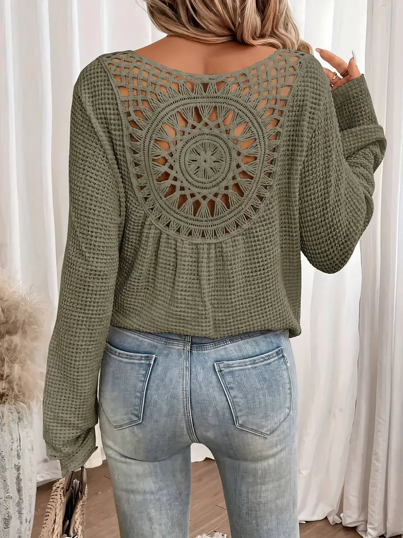 Mia Knitted Mandala Back Top